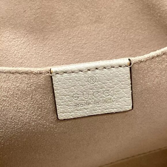 GUCCI Padlock small shoulder bag/GG Flora Beige Cream Multi PVC - 896-012225 - Picture 14 of 14